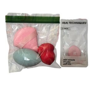 NEW 4-Piece Makeup Sponge & Powder Puff Bundle